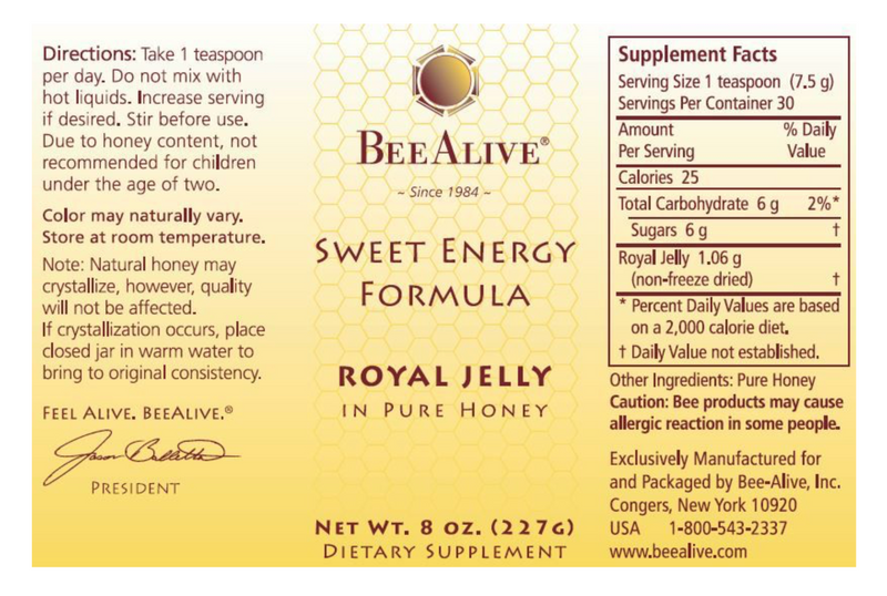 Sweet Energy Formula (royal jelly in pure honey)